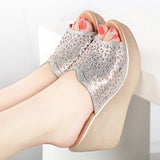 Summer Korean Version Of The New Baitai Cool Drag Thick-Soled Anti-Skid Thick-Soled Shoes Fashionable Water Drill Fish Mouth Slipper