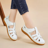 Breakj Size 35-44 Summer Handmade Retro Sandals Soft-Soled Mom Shoes Magic Stick Casual Women's Shoes Beach