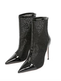 Banquet Shoes Fahsion Ladies Mesh High Heels Sexy Mesh Breathable High Heels Nightclub Thin Heels Pointed High Heels