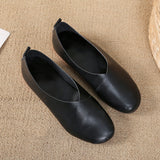 And Autumn New Original Retro Art Handmade Single Shoes Line Women's Shoes Flat Soles Soft Bottom Shallow Women's