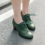 Breakj Rock Single Shoes High Heel Thick Front Belt Large Size Women's Shoes