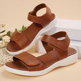 Breakj Summer New Large-Size Flat-Bottomed Magic Sandals Women Wear Simple And Comfortable