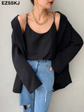Acetate sling vest summer satin O-neck straps women bottoming camisole shirt loose outer wear out shirt