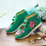 Breakj Shoes Sports Shoes Two-Color Rubber Beef Tendon Sole Leisure Embroidered Cloth Shoes Women's Single