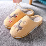 Cute Deer Slippers Candy Color Plush Shoes Women Winter 2021 Indoor Home Keep Warm Female Couple Slippers