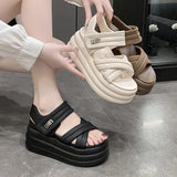 Breakj Platform Sandals Women 2024 Summer Wear New Fashion Versatile Muffin Sole Casual Sports Sandals