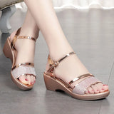 Women Wedge Sandals Summer 2022 New Fashion All-Matching Summer Fashion Comfort Platform Chunky Heel