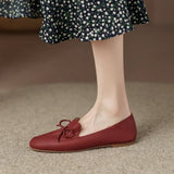 Loafers Women Slip-On Flats Real Leather Ladies White Mules Pleated Daily Driving Flats Women Basic Moccasins Big Size