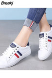 2023 New Women's Leather Sneakers Women Casual Fashion Sports Vulcanized Shoes Woman Flat Shoe Ladies White