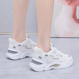 Breakj Korean Platform Dad Shoes 2025 Spring New Street Shot Students Running Sneakers Increased Leisure