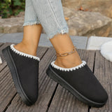Breakj Winter Plus Velvet Warm-Up Slippers Thick-Bottomed Pine Cake Bottom With Heel Snow Boots Cotton