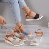 Breakj Word With Slope And Fish Mouth Sandals Women Summer New Buckle Outside Wearing Beach Cool