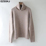 Winter casual cashmere oversize thick Sweater pullovers Women 2021 loose Turtleneck women's sweaters