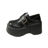 Breakj Leather Shoes 2024 Spring And Autumn New Metal Belt Buckle Waterproof Platform Platform With Mary Jane Love Single Shoes