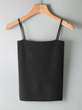 basic women tank top Summer white knit tank top Women sexy knitted camisole sleeveless strip