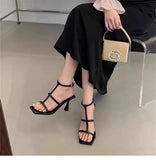Breakj The Summer Of 2025, The New French High-Heeled Women's Head With A Word Of Sandals With High-End Fine