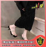 Breakj New Summer Wear Cool Drag High Heel Sandals French High-End Water-Drilled Slippers Fairy