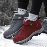 Hiking Shoes Boots for Men Women Keep Warm Plush Non-slip Caminhadas Trekking Ankle Boots Waterproof Sneakers Casual