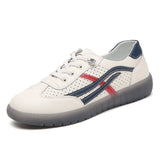 Breakj Leather Small White Shoes Women 2024 Spring New Cowhers Pedal Casual Beef Bottom Flat Soft Sole