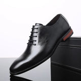 Breakj Pointed Casual Shoes Trend Business Is Breathable British Trend Increased Men's Shoes Versatile Autumn Leather Shoes