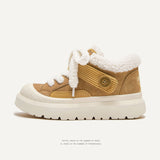 Breakj Shoes Ug Meng Big Shoes Winter Thick Soles Plus Velvet Warm Cotton Shoes Couple Short-Sleeve Snow Boots Men's
