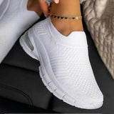 Sneakers Autumn 2021 Sock Shoes Slip On Knitted Breathable Ladies Running Shoes Casual Female Flats Vulcanized Plus Size