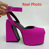 Dropship 2023 Summer Platform High Heeled Women's Shoes Sandals Office Lady Walking Comfy Woman Shoes Big Size