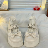 Lolita shoes new summer cute platform shoes lace retro Mary Jane shoes y2k Japanese JK uniform shoes college girls women's