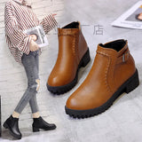 Breakj Martin Boots Women's Shorts Boots Vintage Belt Buckle Low Heel Boots