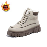 Breakj Boots Women's 2024 New Winter Versatile Add Velvet Add Thick Warm Martin Boots Short Leg Cotton Shoes Casual Shoes