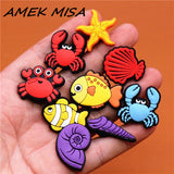 Charms Accessories Cartoon Animals Cute PVC Shoe Croc Buttons Sandals Charms Decoration Marine Organism Free