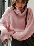 Winter oversize thick Sweater pullovers Women 2021 loose cashmere turtleneck big size Sweater Pullover for women
