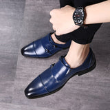 Men's Dress Shoes Formal Men Monk Shoes Oxford Shoes For Men Wedding Dress Brand Leather Double Buckles Shoes big