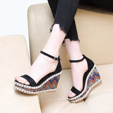 Wedge Sandals Women 23 New Summer Platform Shoes With A Hemp Heel Waterproof