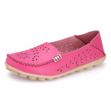 Flats Breathable Female Shoes Summer 2021 New Arrival Genuine Leather Flats Woman Leather Loafers Mom Casual