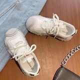 Breakj Small White Shoes Female Versatile Fashion Autumn New Versatile Fashion New Thick Platform Simple Fashion Hot
