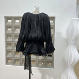 Gentle Pure Flow Yarn Niche Design Low-Crobly Dress With The Same Color Shorts Anti-Walking