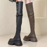 Breakj 2025 Autumn And Winter New Small Martin Boots Women Net Red Knight Boots Over The Knee Long Boots Thick Skin Skin Skin