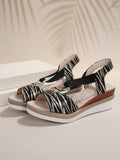 Breakj New Sandal Large Size Sandal Metal Buckle Decoration Hemp Rope Slope And Breathable Fish Mouth