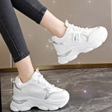 Breakj Height Old Dad Shoes 2025 New Women's Spring And Autumn Thick Bottom Air Cushion Shock Absorbing Sneakers Show Smaller Casual Women's