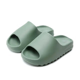 Summer Men Slippers Slides Rosy Beige Thick Sole Candy Color Men's Women's Slippers Beach Slides Sandals Flip Flops