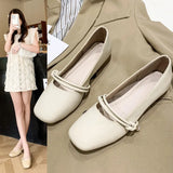 Mary Jane Women's Shoes 2024 New Spring Evening Wind Gentle Fairy Shoes Thick Heels Small Leather Shoes Single