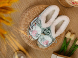 Breakj Shoes Autumn And Winter New Style, Plush Soft Sole Embroidery Shallow Mouth And Velvet Mother Shoes Embroidered Shoes, Cloth Shoes