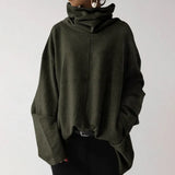 Women's Autumn Sweatshirts ZANZEA 2022 Stylish Turtleneck Hoodies Long Sleeve Pullovers Female Casual Stiching Solid