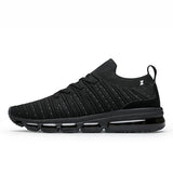 Shoes Men Sneakers Lightweight Soft Knited Fabric Slip-on Air Cushion Damping Jogging Training Shoes Couple Casual