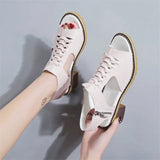 Toe Beige Square heel High heels sandals women2019summer shoes woman Retro Student Metal Decoration ladies shoes