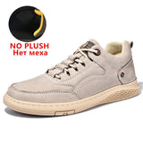 Men Boots Leather Men's Snow Boots Luxury Mens Sneakers Winter Shoes for Men Outdoor British Autumn Spring Boots