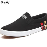 Men's Casual Shoes High-quality One Pedal All Black Canvas Shoes Fashion Slip-ons Sets Men Breathable Cloth Shoes Summer
