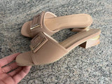 Breakj Button Fish Mouth Slippers Women 2025 Summer New Korean Version Of Large-Size Fashion Wearing A Word Drag Coarse And Cold