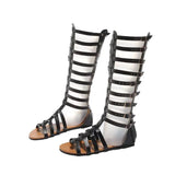 Breakj Summer New Large-Size Sandals Women's High-Bduct Belt Buckle Bottom Cool Boots Roman Fish Mouth Cool